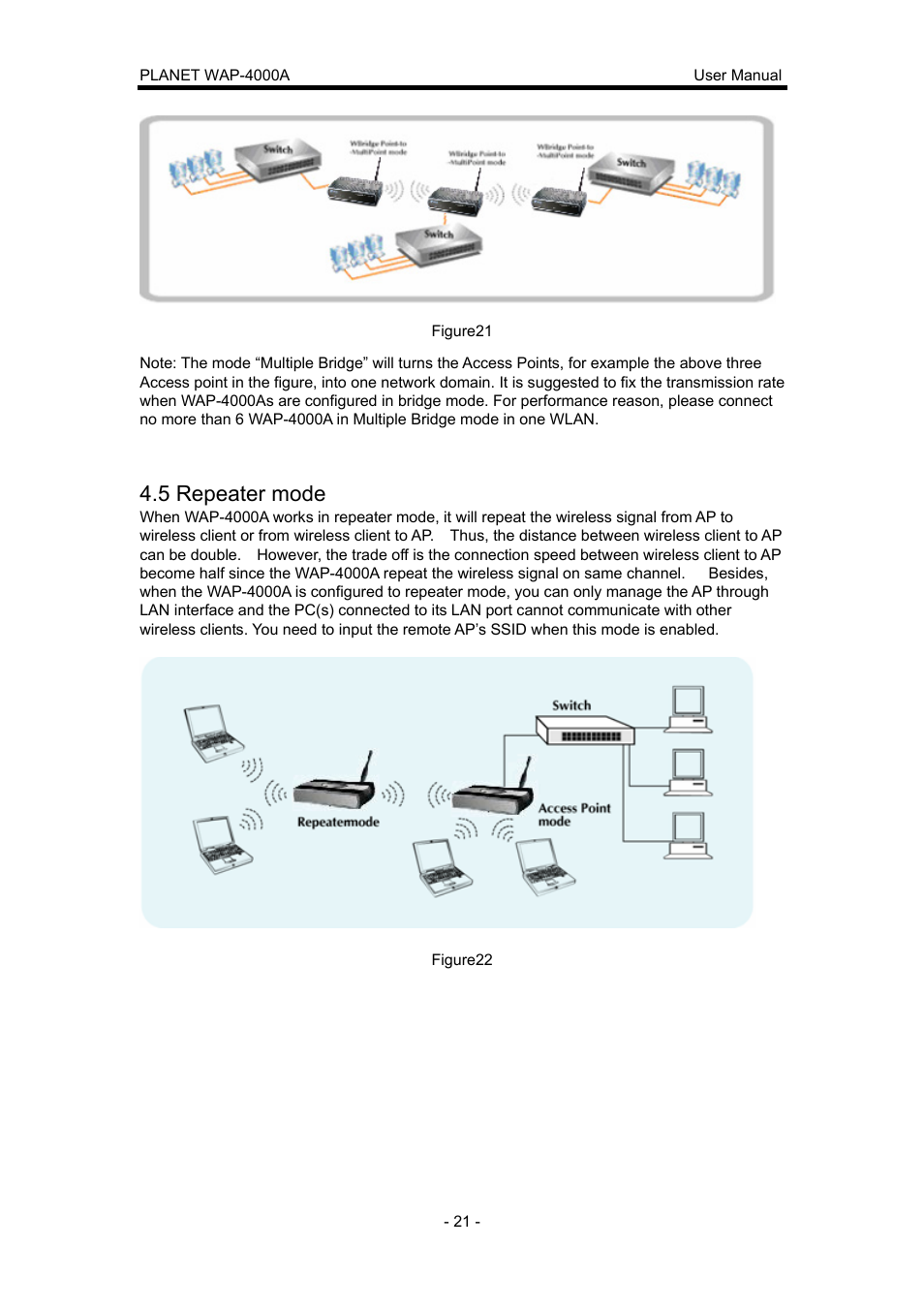 5 repeater mode | Planet Technology WAP-4000A User Manual | Page 25 / 27