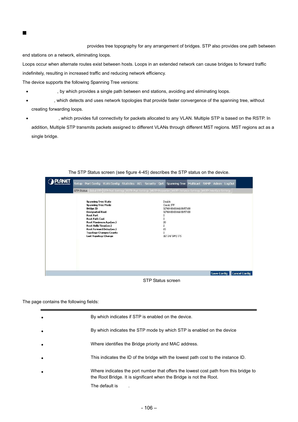 1 stp status | Planet Technology WGSD-8000 User Manual | Page 106 / 382