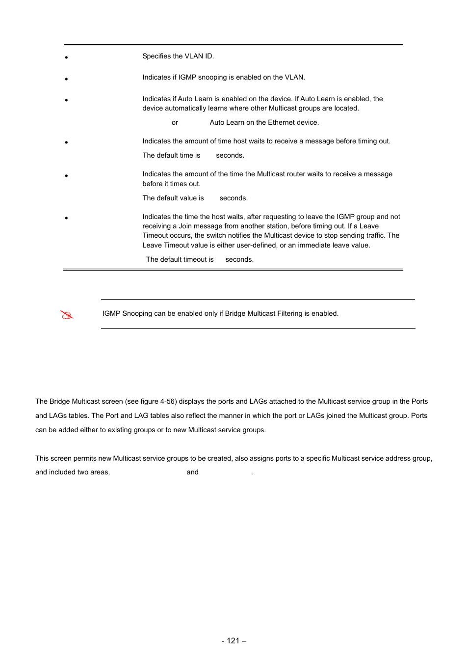 2 bridge multicast | Planet Technology WGSD-8000 User Manual | Page 121 / 382