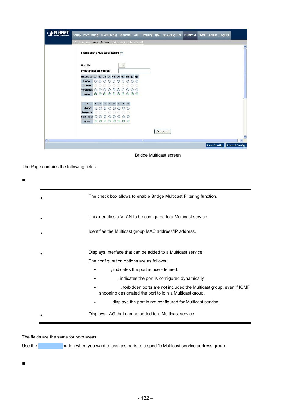 Planet Technology WGSD-8000 User Manual | Page 122 / 382