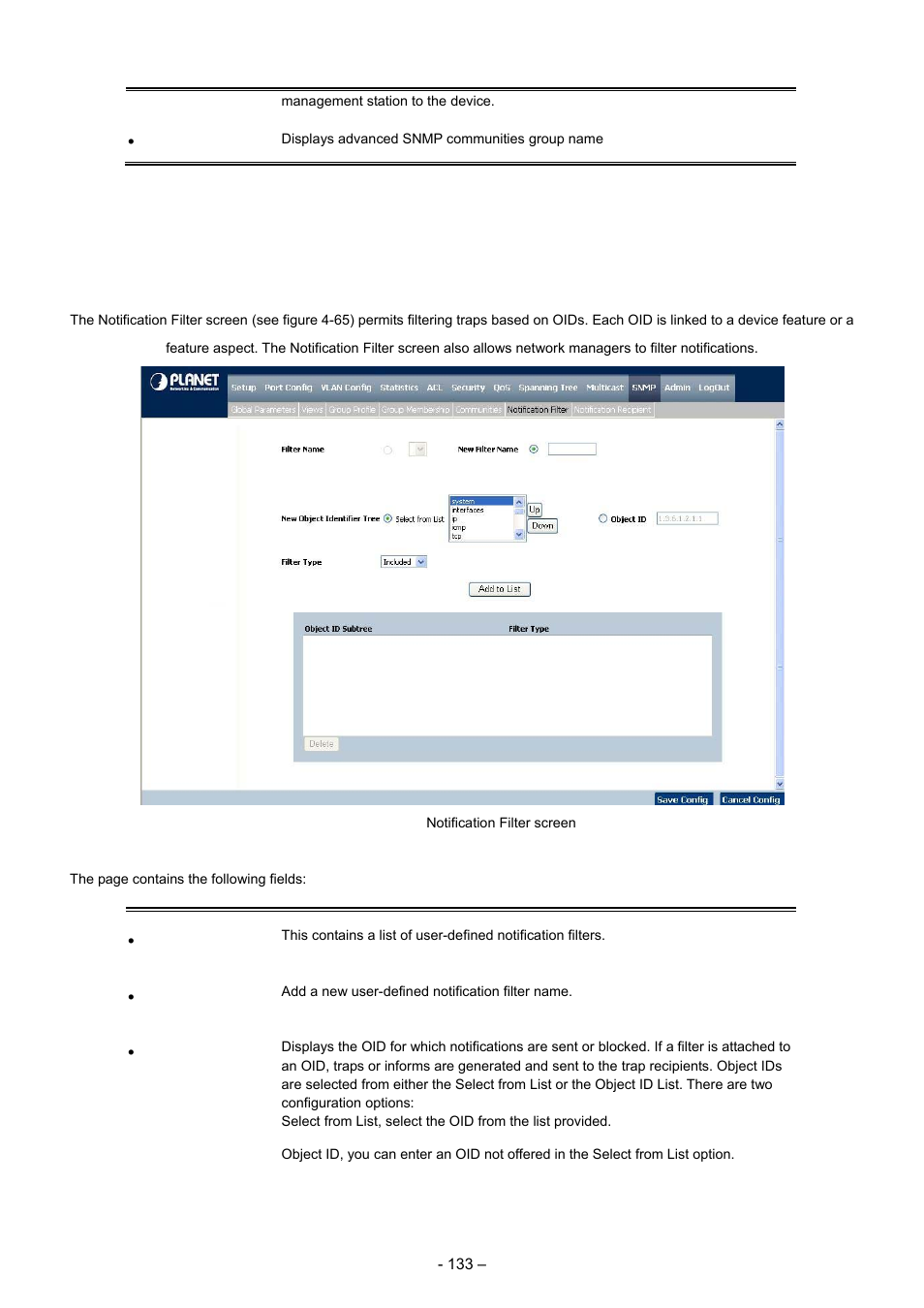 6 notification filter | Planet Technology WGSD-8000 User Manual | Page 133 / 382