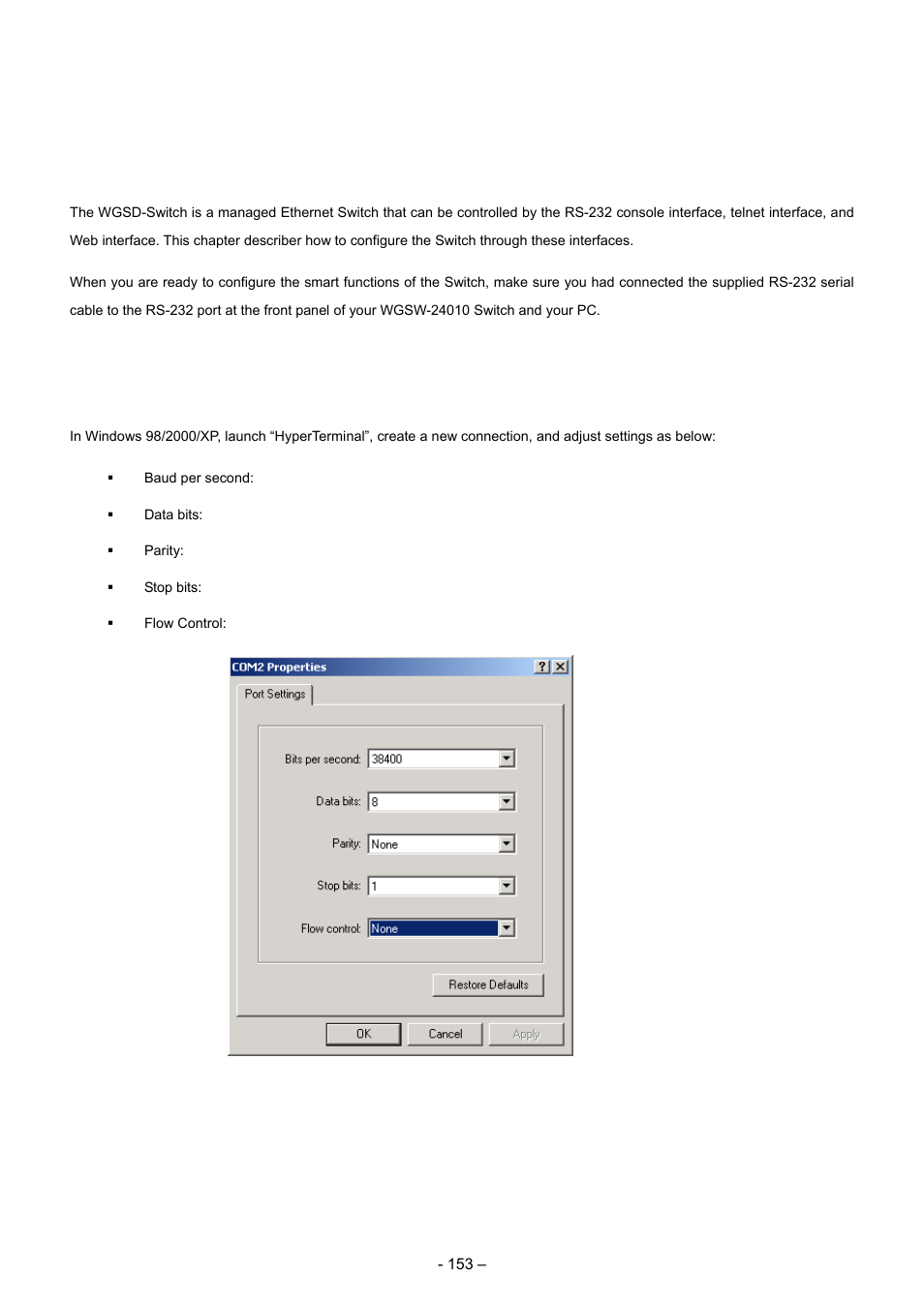 Command structure, 1 connect to pc’s rs-232 serial port, 2 using the cli | 1 cli command modes | Planet Technology WGSD-8000 User Manual | Page 153 / 382