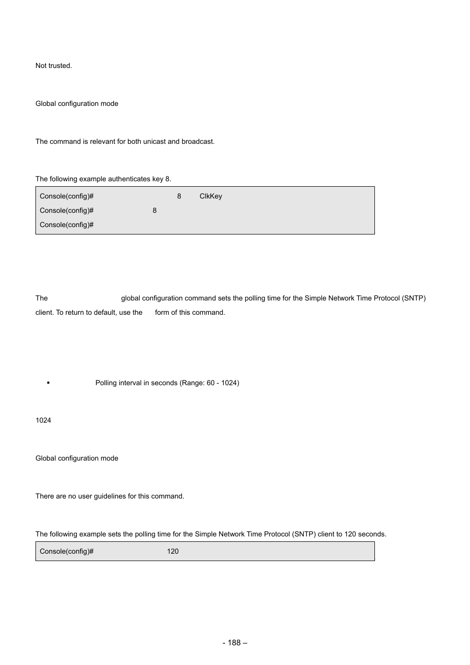 8 sntp client poll timer | Planet Technology WGSD-8000 User Manual | Page 188 / 382