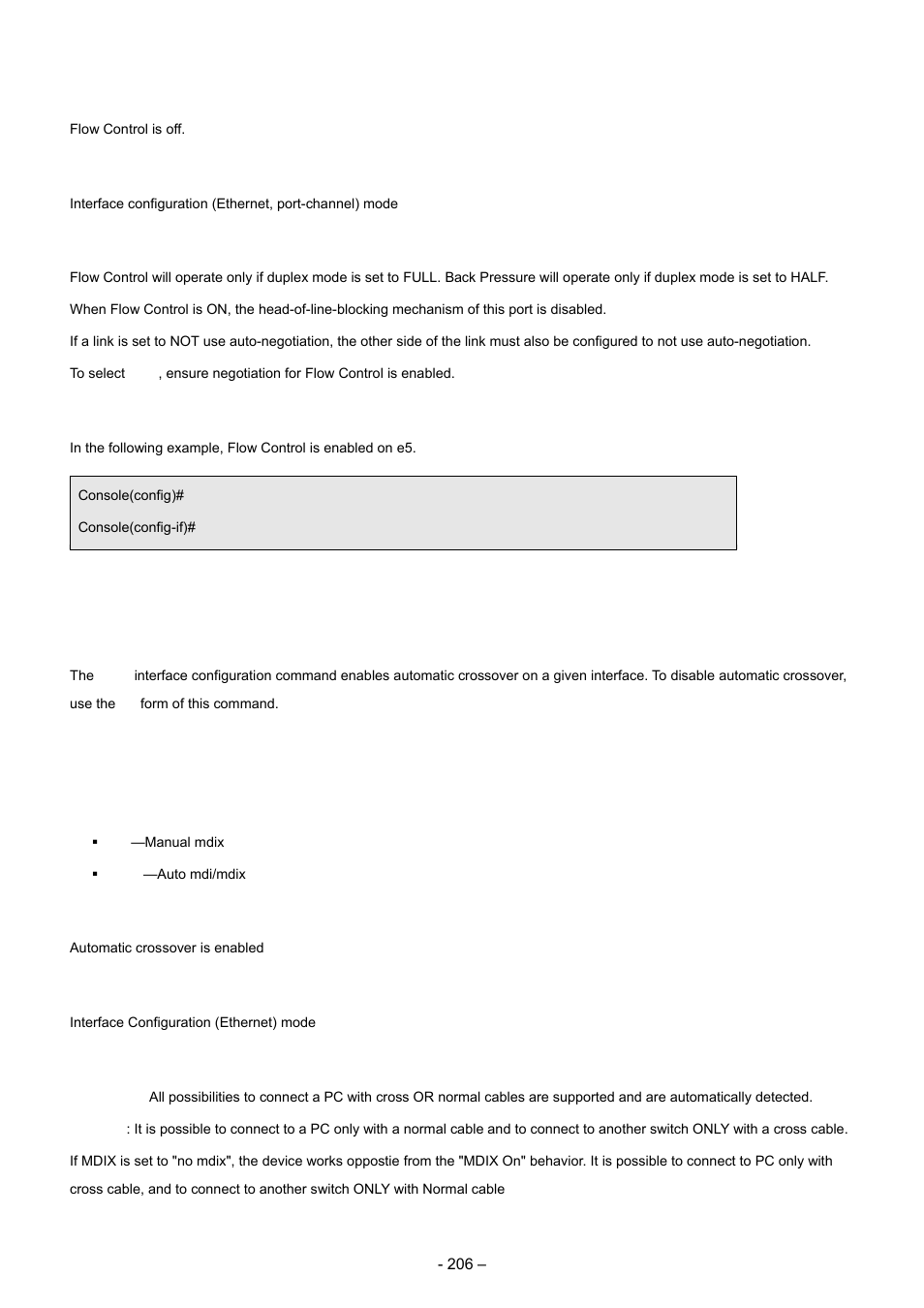 9 mdix, Default configuration, Command mode | User guidelines, Example, Syntax | Planet Technology WGSD-8000 User Manual | Page 206 / 382