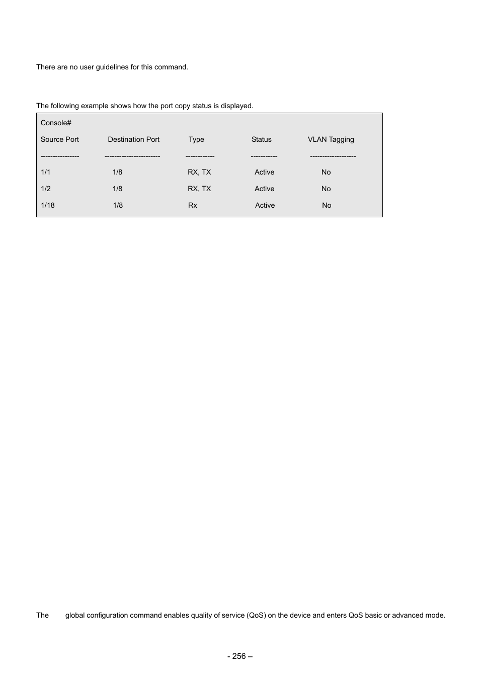 17 qos commands, 1 qos | Planet Technology WGSD-8000 User Manual | Page 256 / 382
