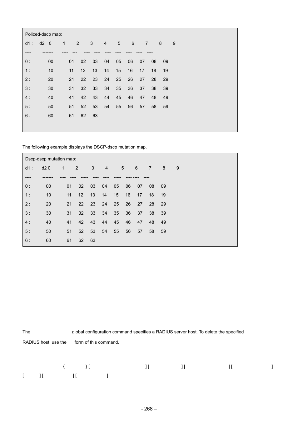 18 radius commands, 1 radius-server host, Syntax | Planet Technology WGSD-8000 User Manual | Page 268 / 382