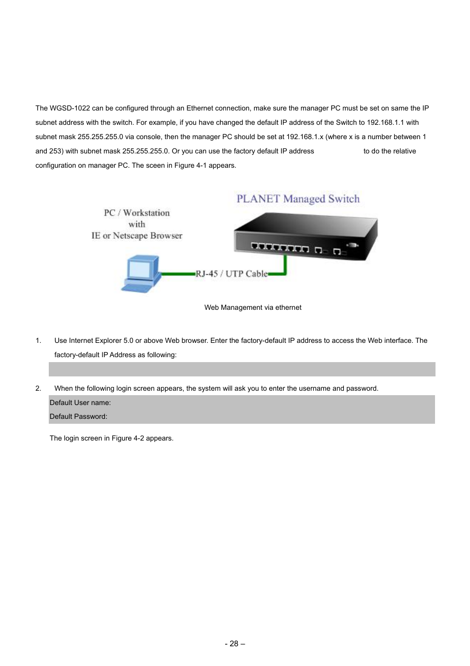 Web configuration | Planet Technology WGSD-8000 User Manual | Page 28 / 382