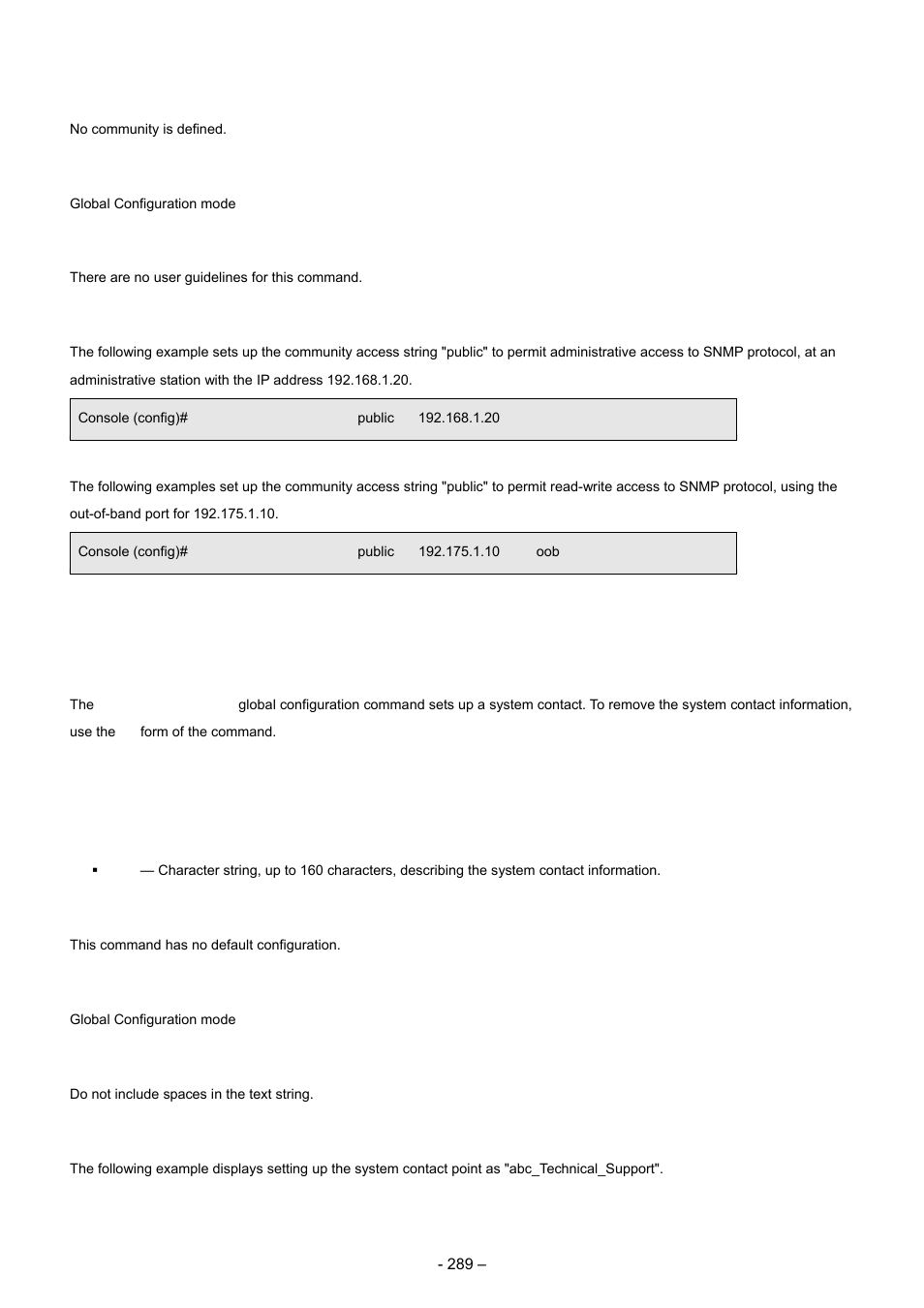 2 snmp-server contact | Planet Technology WGSD-8000 User Manual | Page 289 / 382