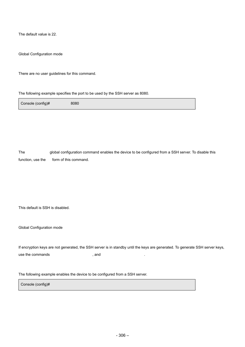 2 ip ssh server | Planet Technology WGSD-8000 User Manual | Page 306 / 382
