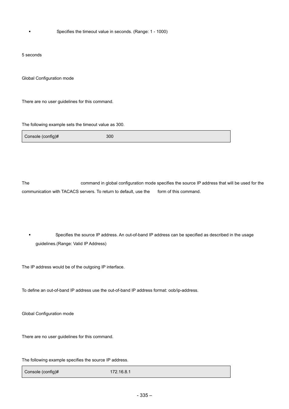4 tacacs-server source-ip | Planet Technology WGSD-8000 User Manual | Page 335 / 382
