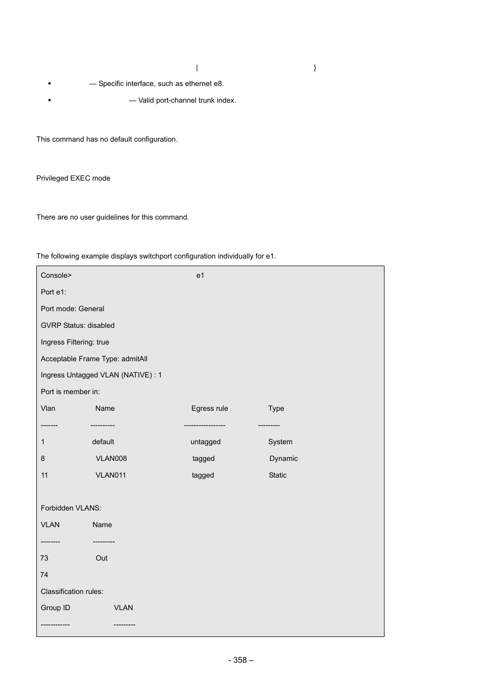 28 web server commands, 1 ip http server, 2 ip http port | Syntax, Default configuration, Command mode, User guidelines, Example | Planet Technology WGSD-8000 User Manual | Page 358 / 382