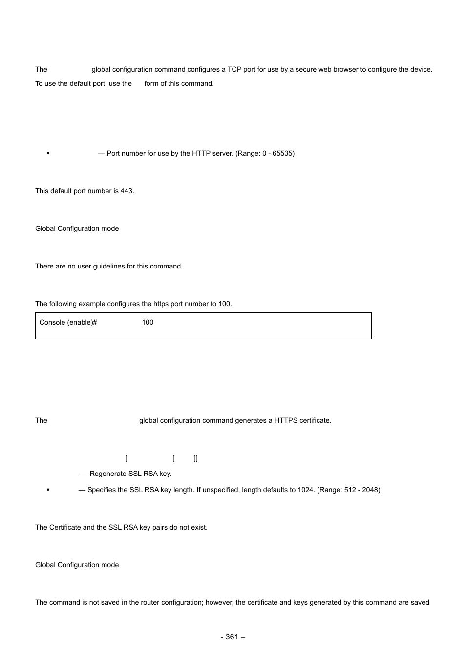 4 ip https port, 5 crypto certificate generate | Planet Technology WGSD-8000 User Manual | Page 361 / 382