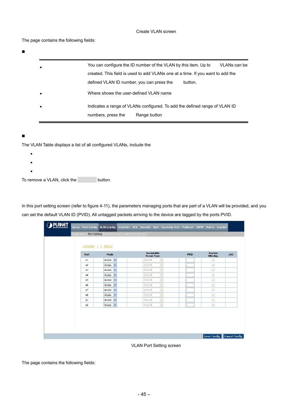 2 port setting | Planet Technology WGSD-8000 User Manual | Page 45 / 382