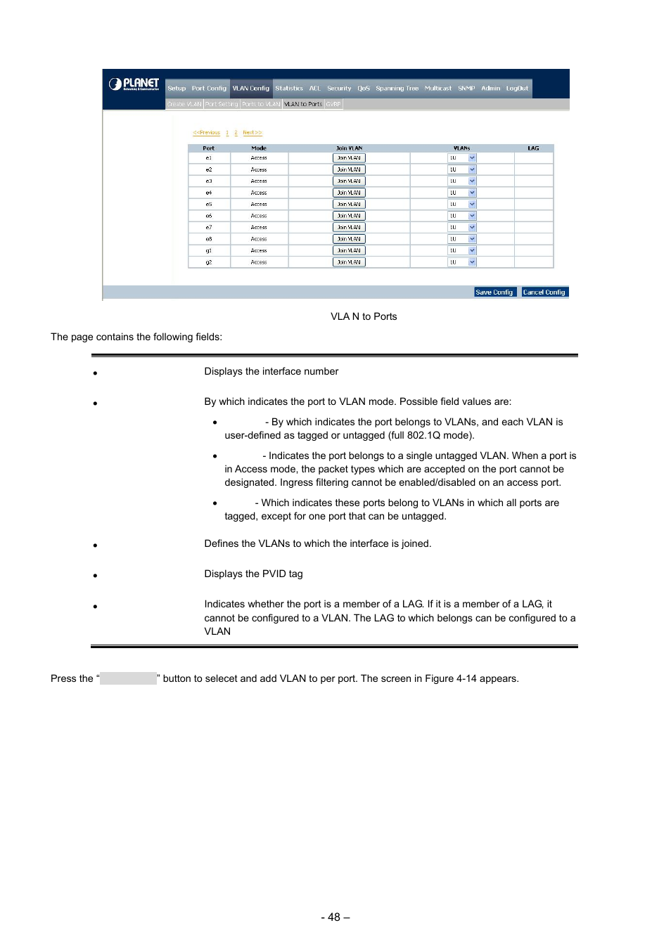 Planet Technology WGSD-8000 User Manual | Page 48 / 382