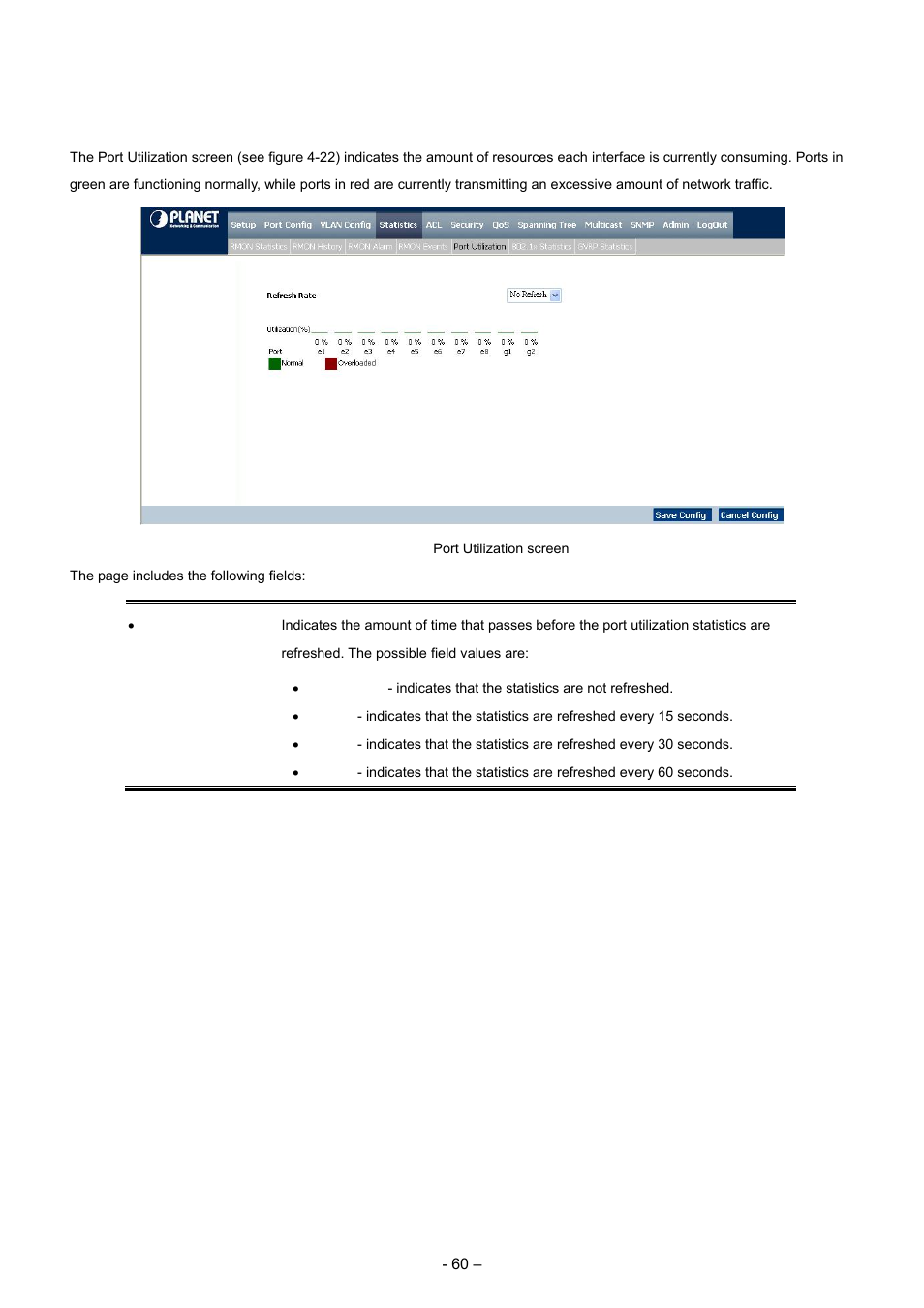 5 port utilization | Planet Technology WGSD-8000 User Manual | Page 60 / 382