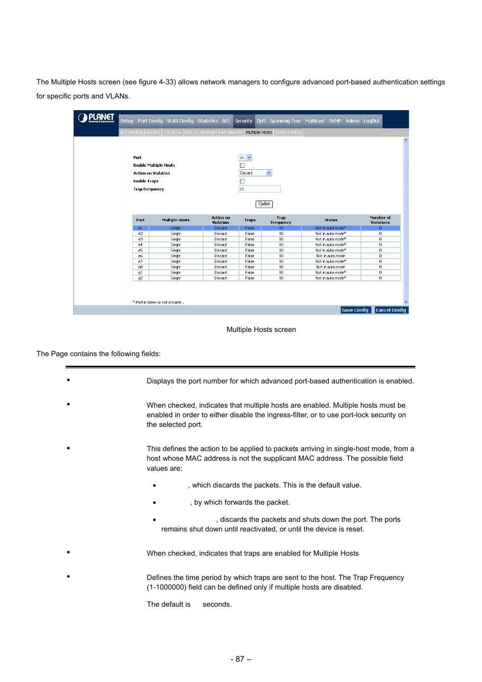 6 multiple hosts | Planet Technology WGSD-8000 User Manual | Page 87 / 382