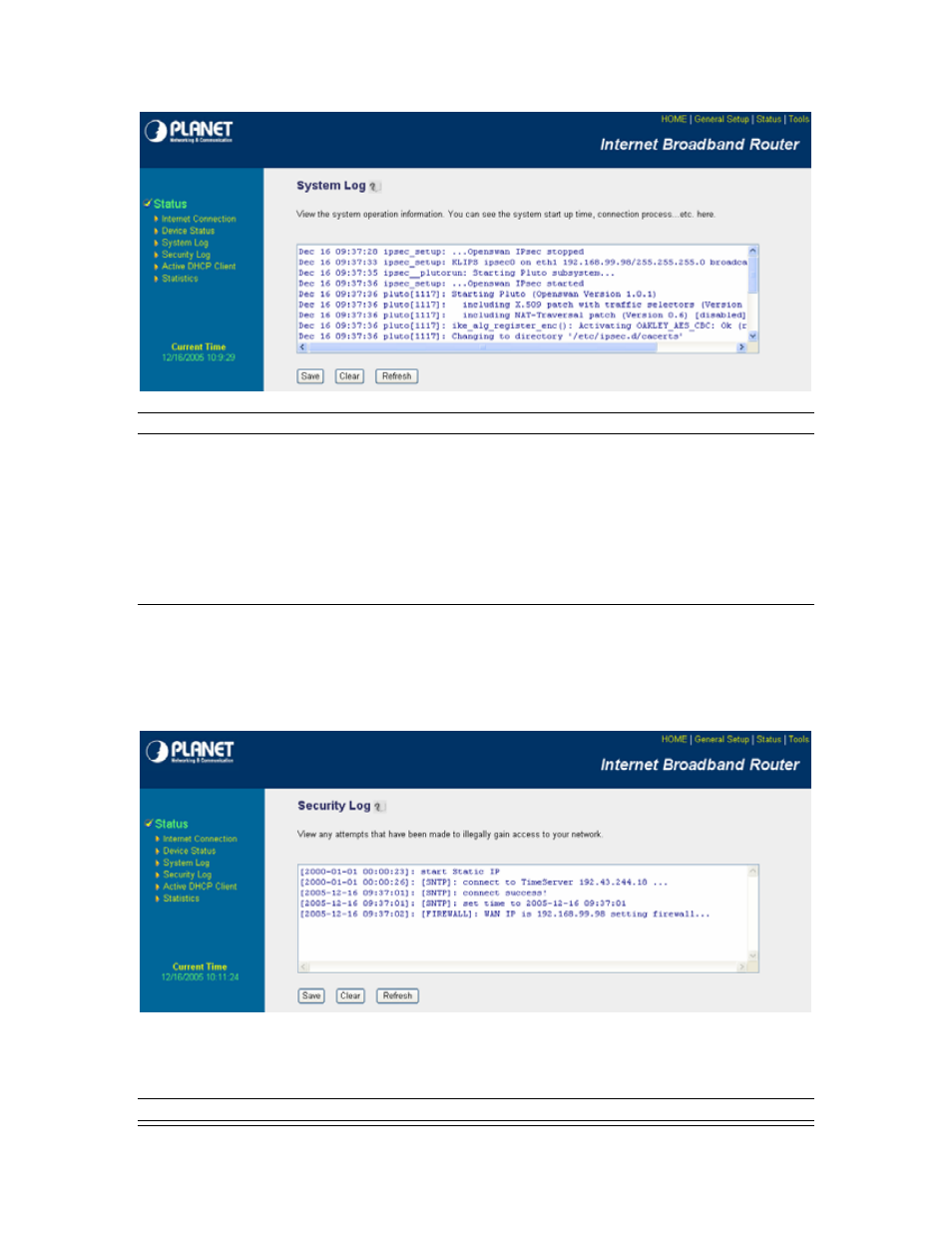 5 security log | Planet Technology VRT-401G User Manual | Page 77 / 86