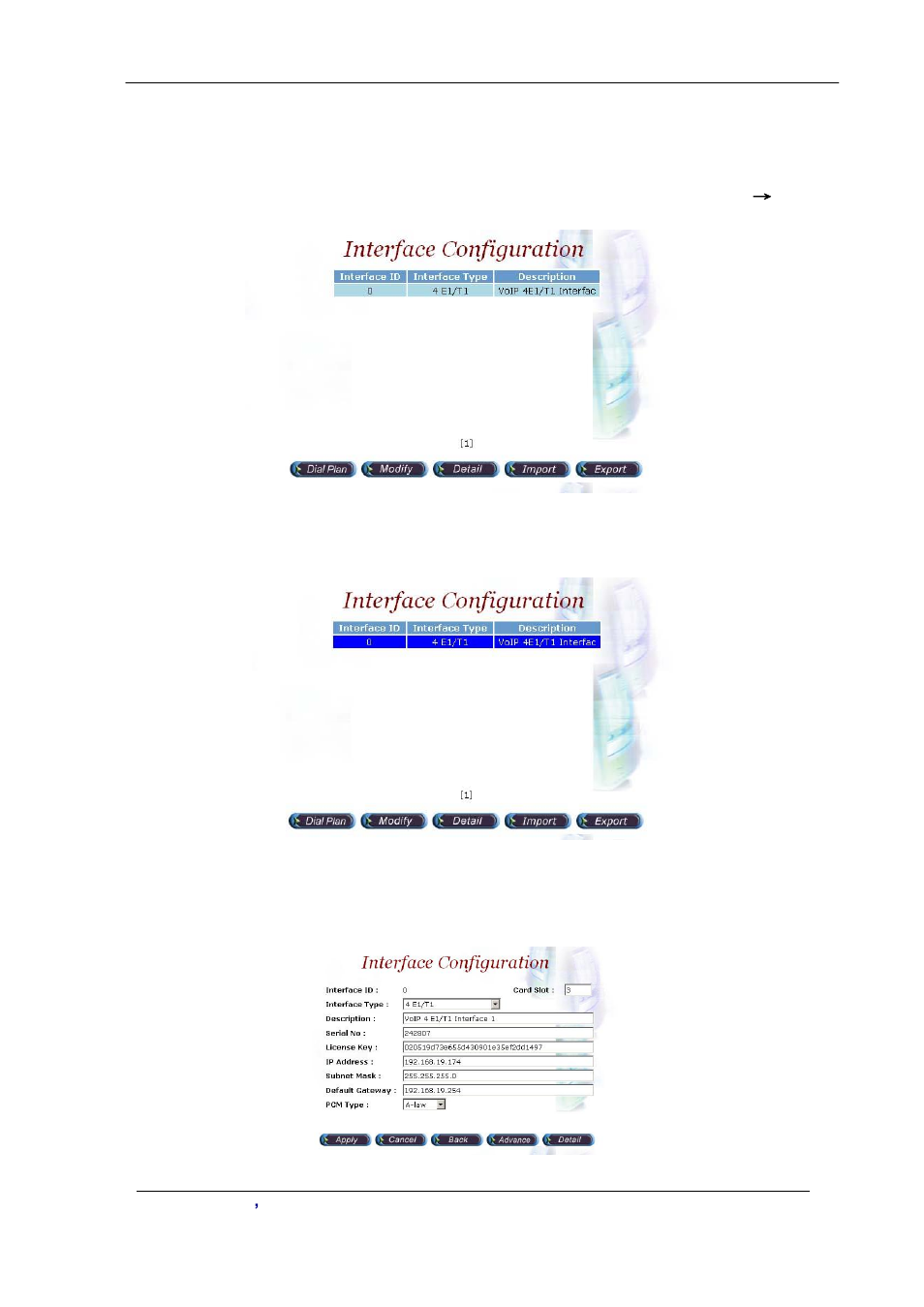 Interface configuration | Planet Technology VIP-2100 User Manual | Page 23 / 140