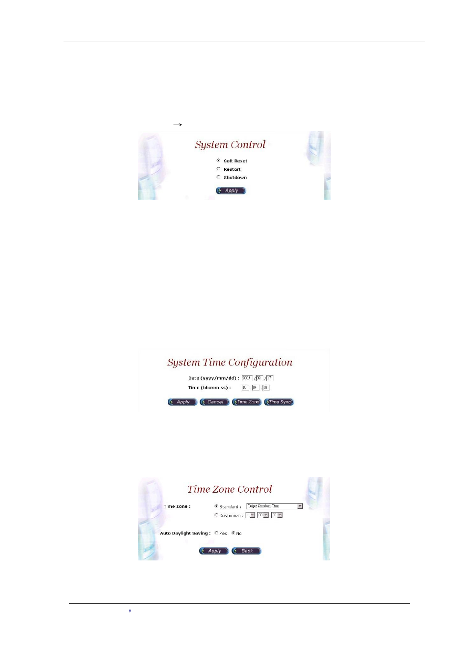 Chapter 8 system control, System, System time | Planet Technology VIP-2100 User Manual | Page 81 / 140