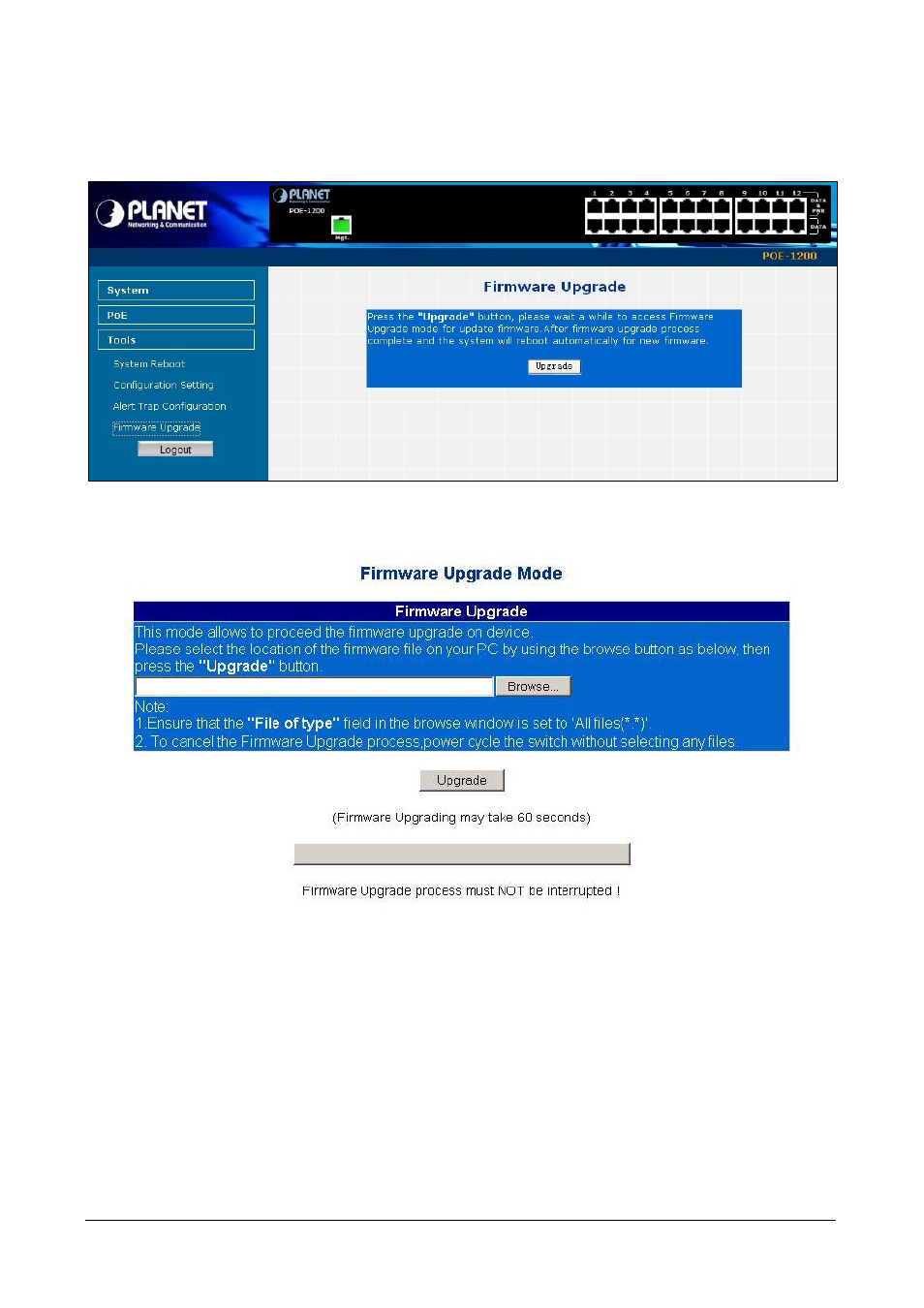 4 firmware upgrade | Planet Technology POE-2400 User Manual | Page 28 / 41