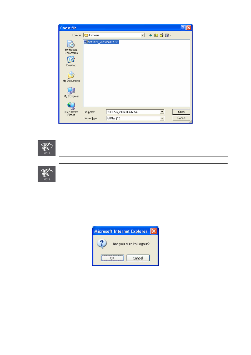 6 logout, Ogout | Planet Technology POE-2400 User Manual | Page 29 / 41