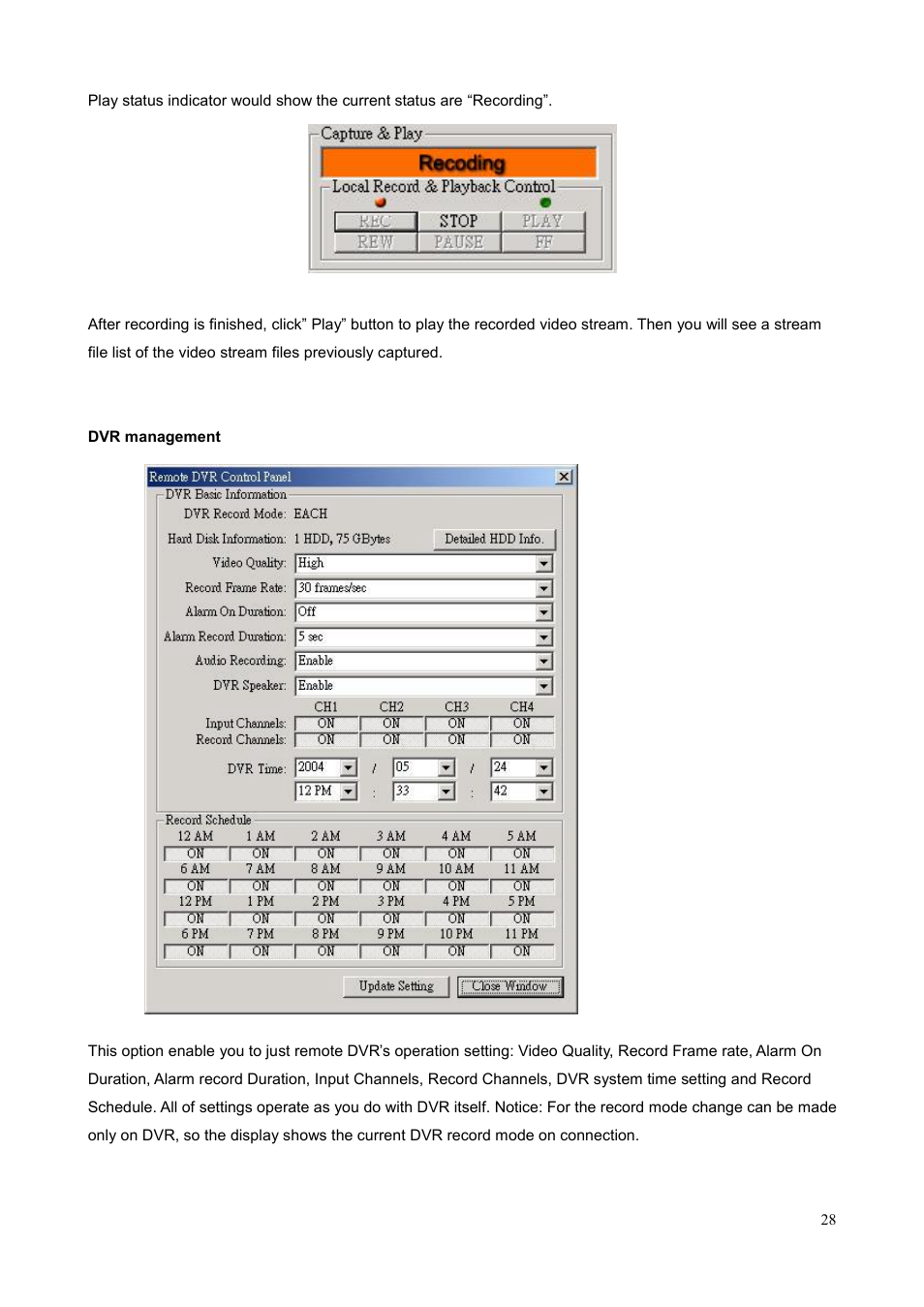 Dvr management | Planet Technology DVR-400 User Manual | Page 32 / 33