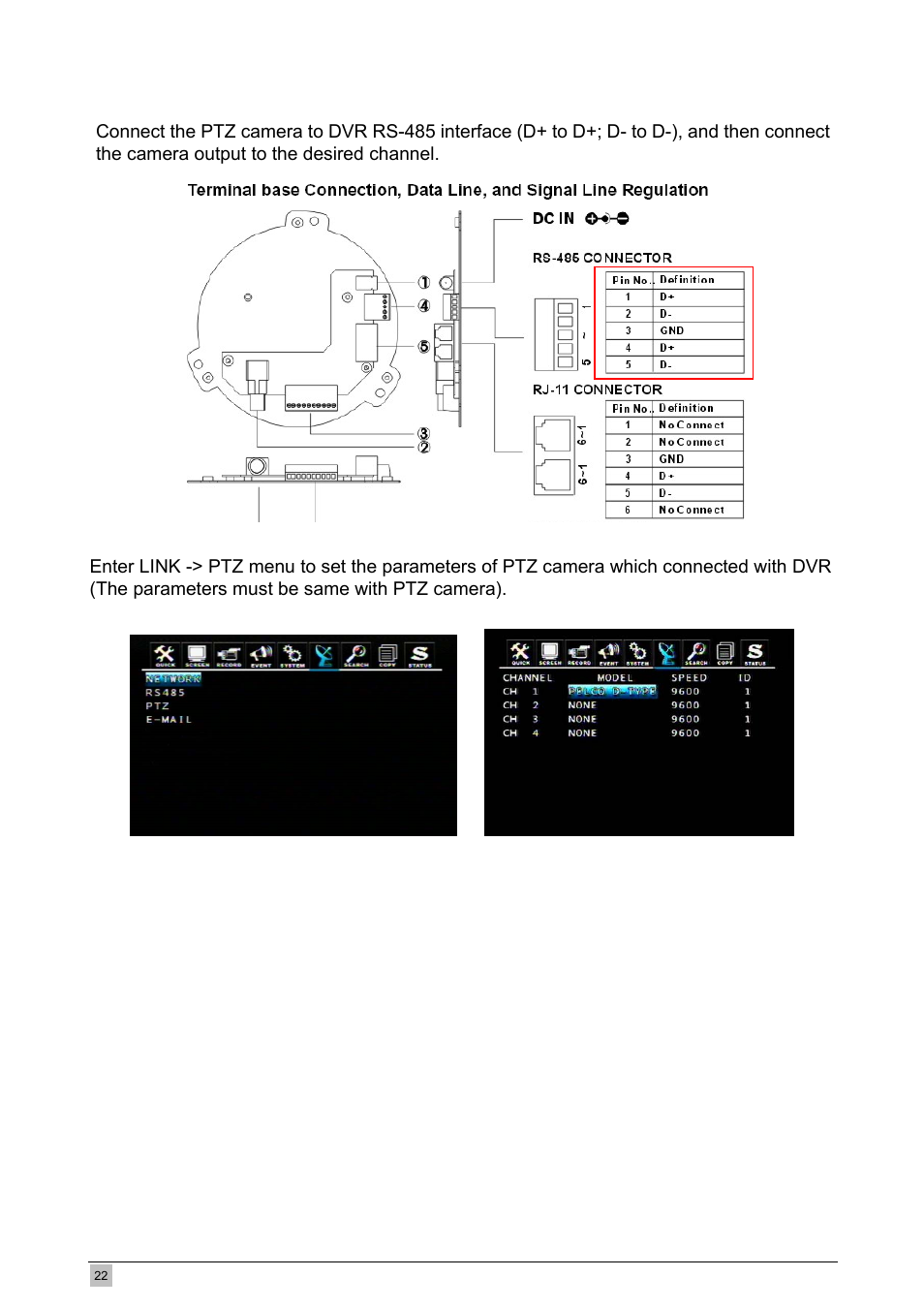 2 ptz camera installation | Planet Technology DVR-471 User Manual | Page 22 / 84