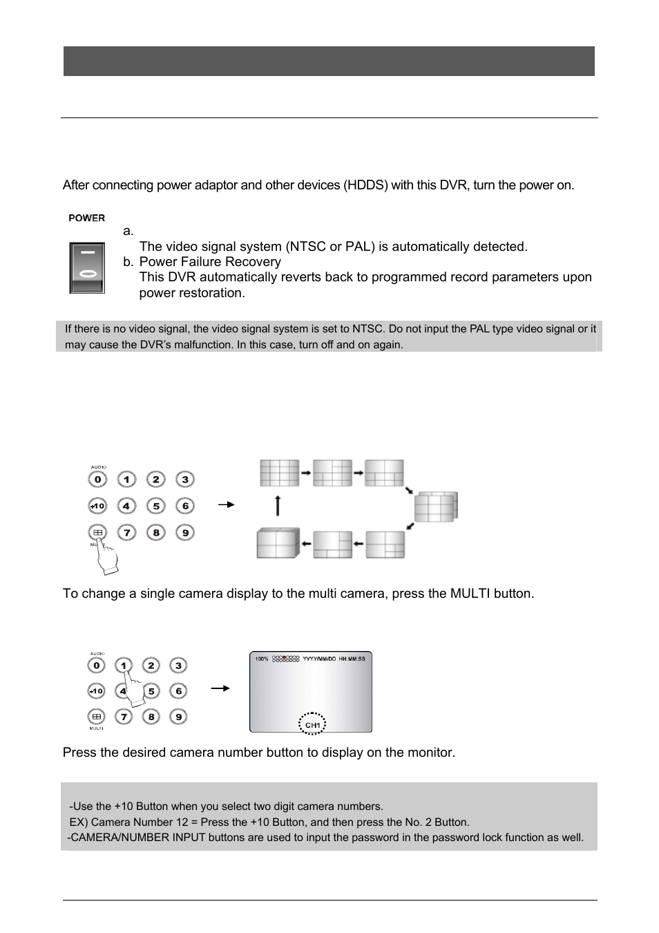 Basic operation and setup, 1 basic operation, 1 power on/off | 2 screen display | Planet Technology DVR-471 User Manual | Page 25 / 84