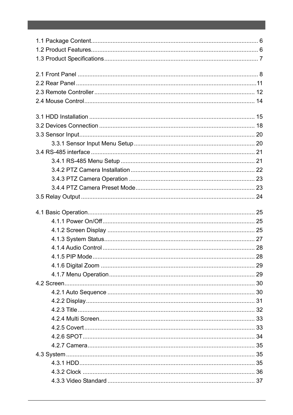 Planet Technology DVR-471 User Manual | Page 3 / 84