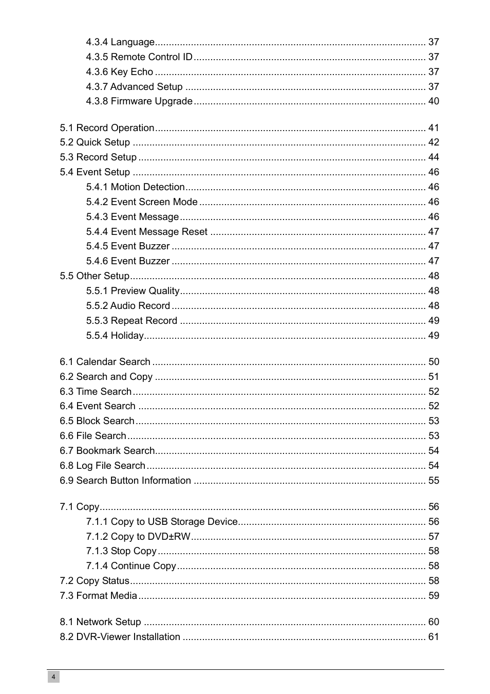 Planet Technology DVR-471 User Manual | Page 4 / 84