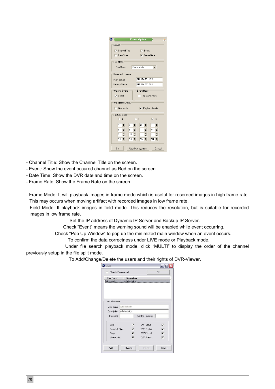 6 viewer option | Planet Technology DVR-471 User Manual | Page 70 / 84