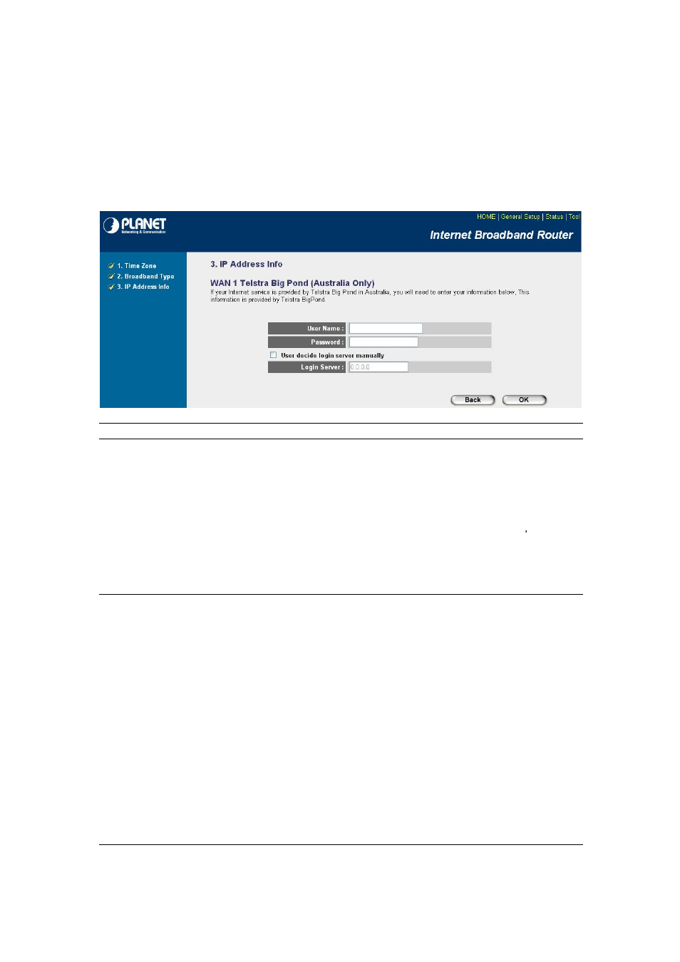 6 telstra big pond | Planet Technology XRT-104D User Manual | Page 26 / 68