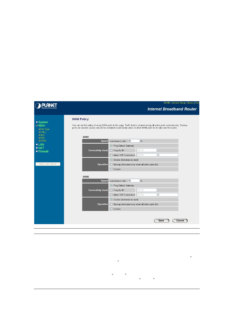 7 wan policy | Planet Technology XRT-104D User Manual | Page 33 / 68