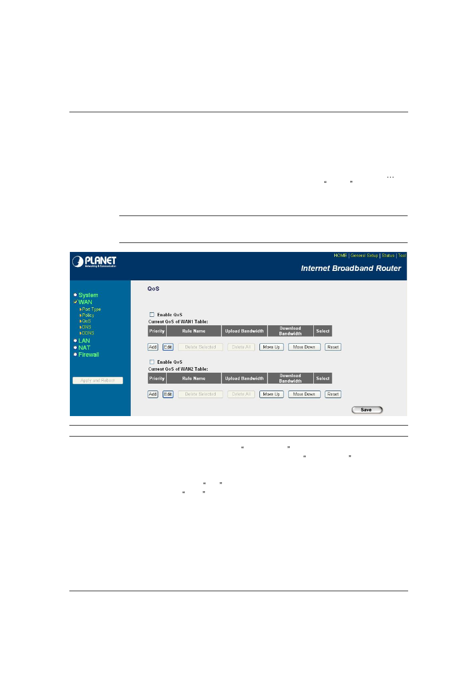 8 qos | Planet Technology XRT-104D User Manual | Page 34 / 68