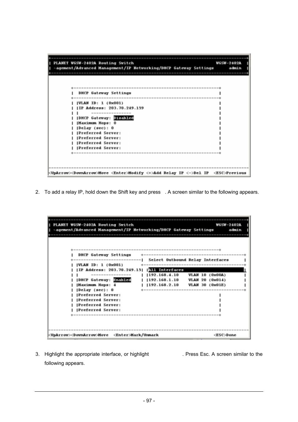 Planet Technology Planet Intelligent Gigabit Ethernet Stackable/Routing Switch WGSW-2402A User Manual | Page 105 / 285