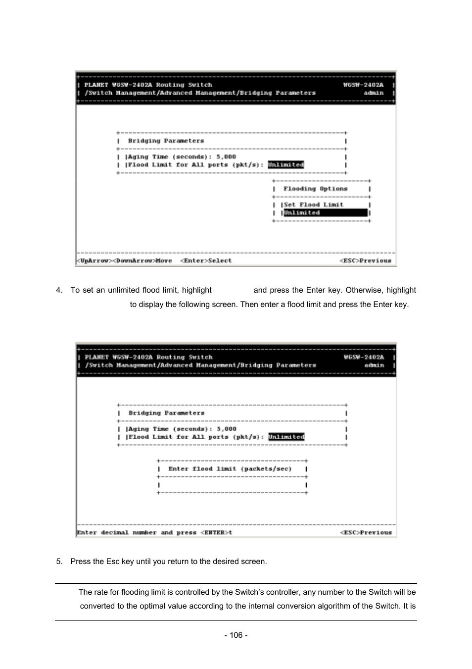 Planet Technology Planet Intelligent Gigabit Ethernet Stackable/Routing Switch WGSW-2402A User Manual | Page 114 / 285