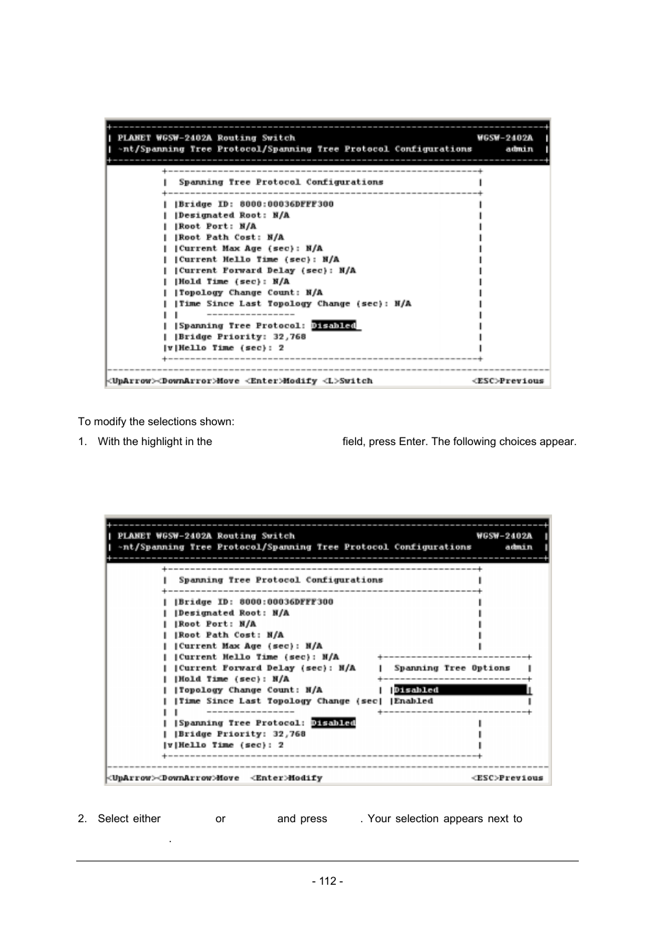 Planet Technology Planet Intelligent Gigabit Ethernet Stackable/Routing Switch WGSW-2402A User Manual | Page 120 / 285