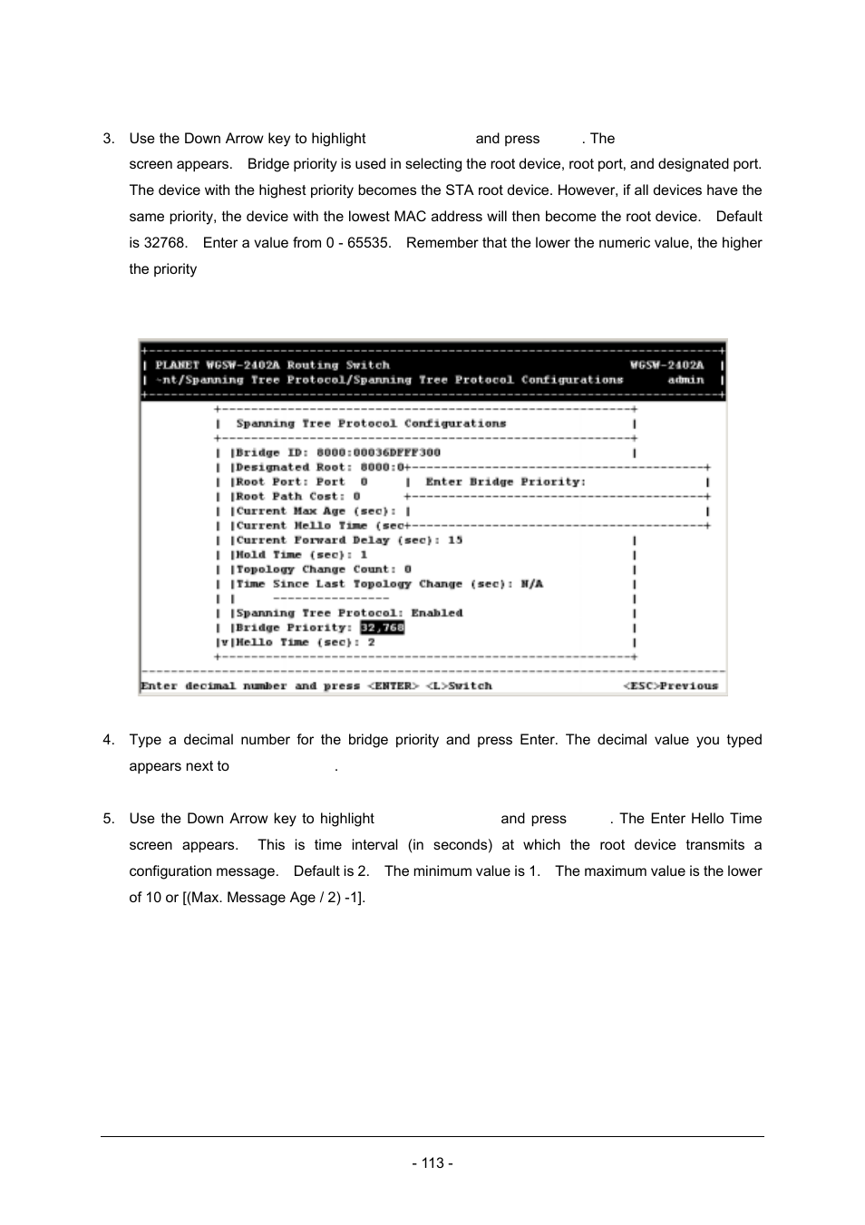 Planet Technology Planet Intelligent Gigabit Ethernet Stackable/Routing Switch WGSW-2402A User Manual | Page 121 / 285