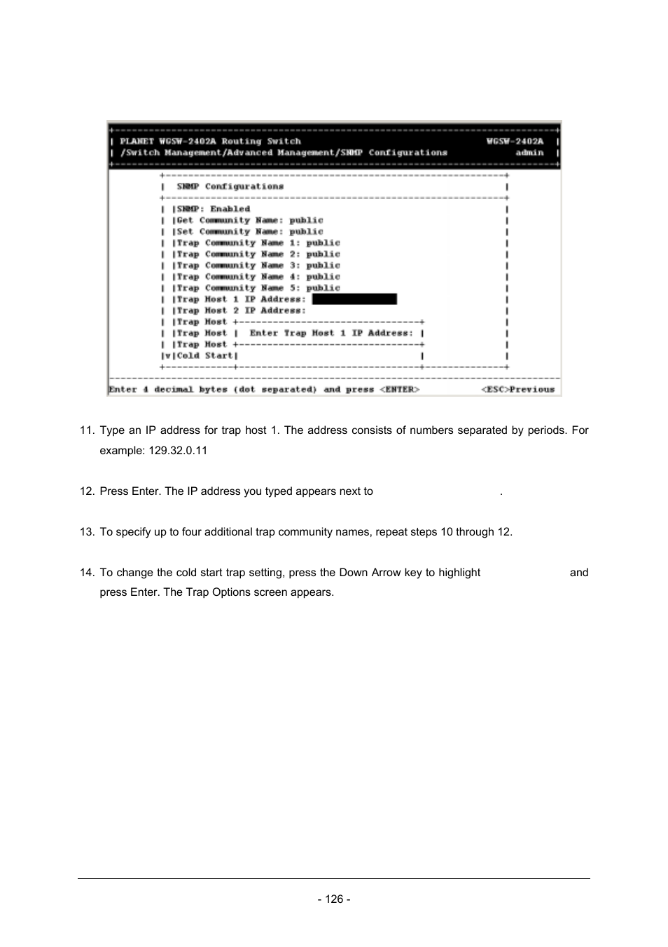 Planet Technology Planet Intelligent Gigabit Ethernet Stackable/Routing Switch WGSW-2402A User Manual | Page 134 / 285