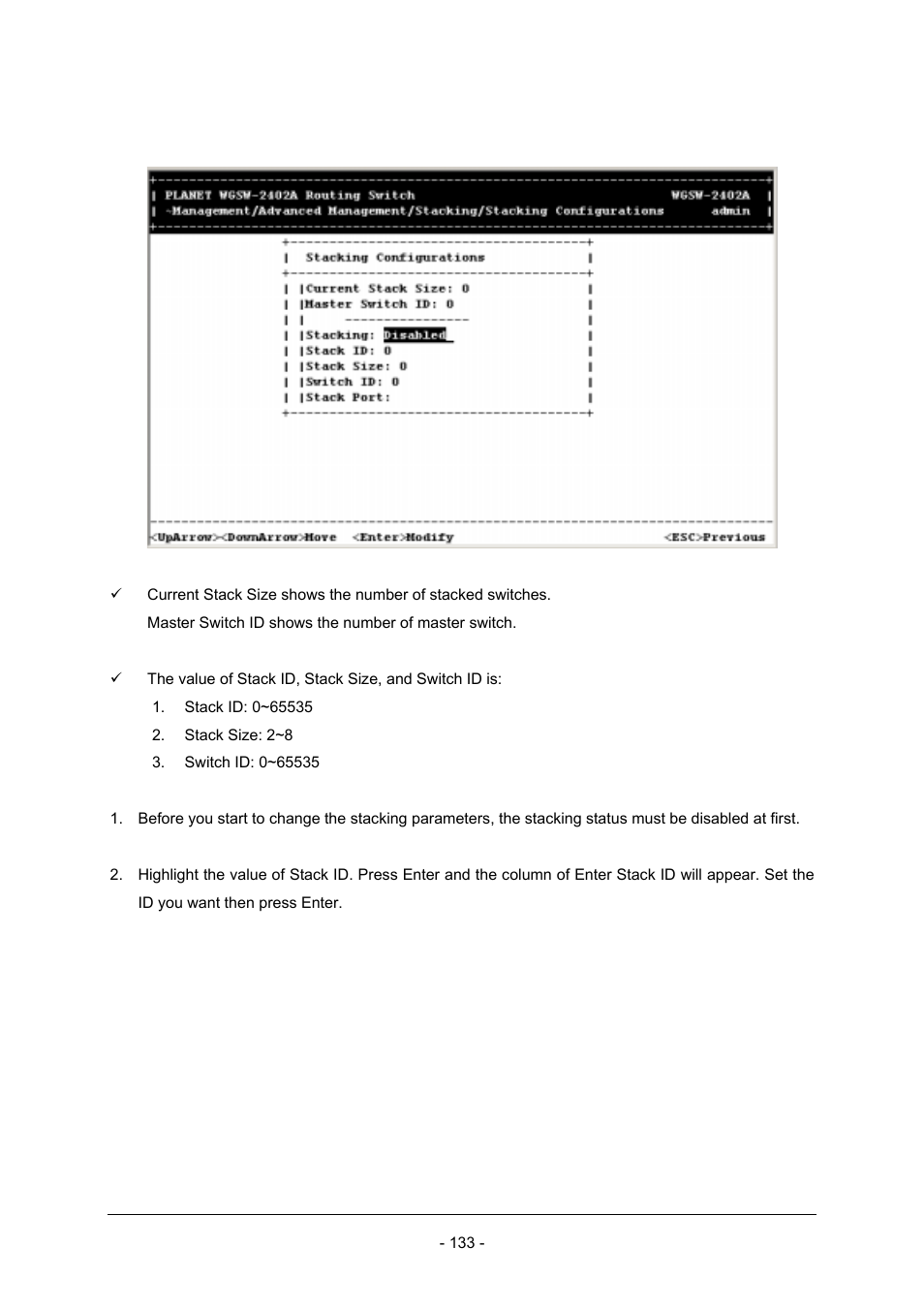 Planet Technology Planet Intelligent Gigabit Ethernet Stackable/Routing Switch WGSW-2402A User Manual | Page 141 / 285