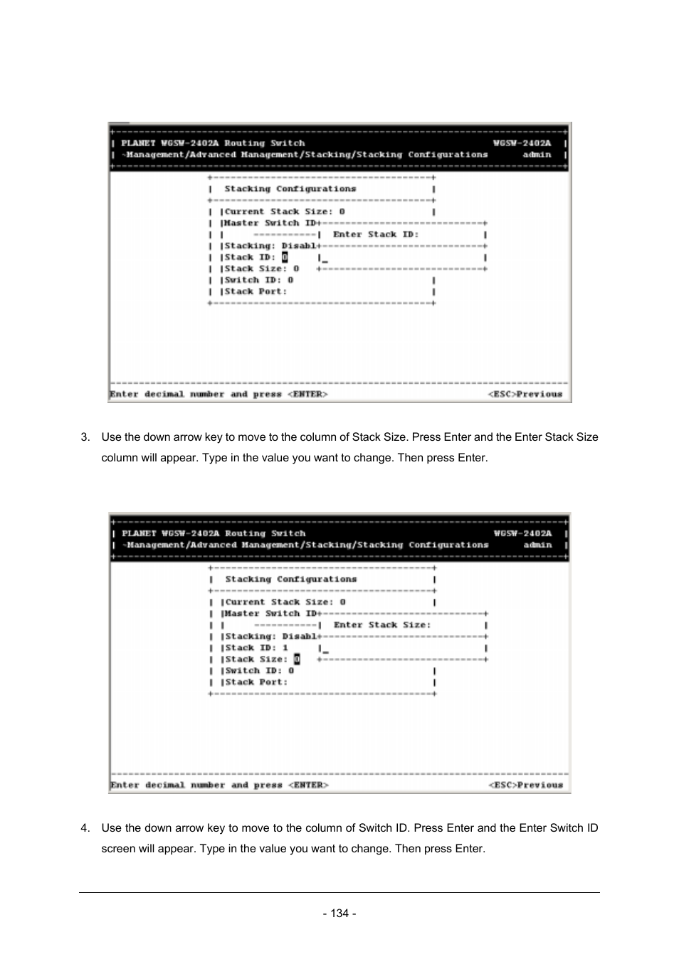 Planet Technology Planet Intelligent Gigabit Ethernet Stackable/Routing Switch WGSW-2402A User Manual | Page 142 / 285