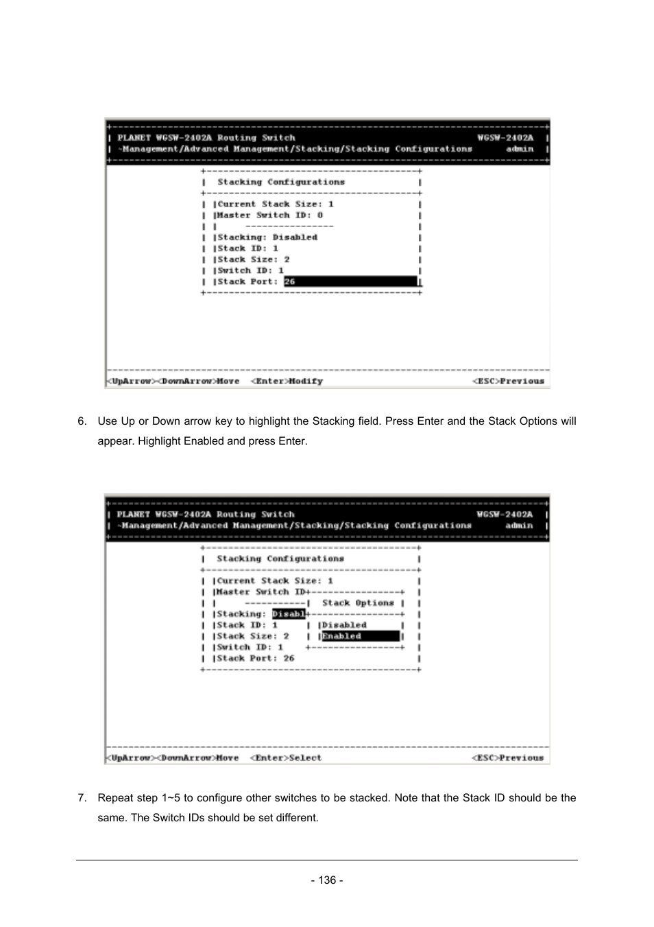 Planet Technology Planet Intelligent Gigabit Ethernet Stackable/Routing Switch WGSW-2402A User Manual | Page 144 / 285