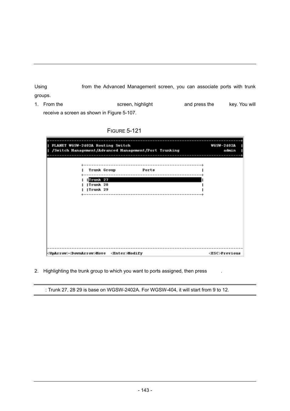 13 port trunking | Planet Technology Planet Intelligent Gigabit Ethernet Stackable/Routing Switch WGSW-2402A User Manual | Page 151 / 285