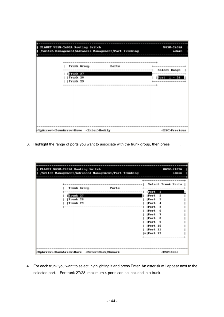 Planet Technology Planet Intelligent Gigabit Ethernet Stackable/Routing Switch WGSW-2402A User Manual | Page 152 / 285