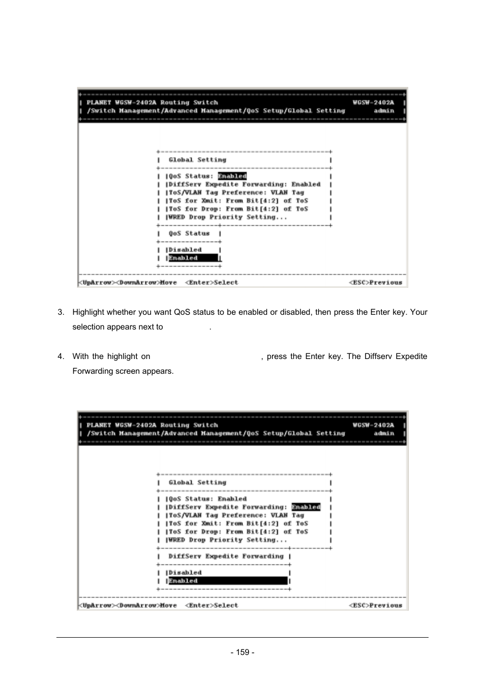 Planet Technology Planet Intelligent Gigabit Ethernet Stackable/Routing Switch WGSW-2402A User Manual | Page 167 / 285