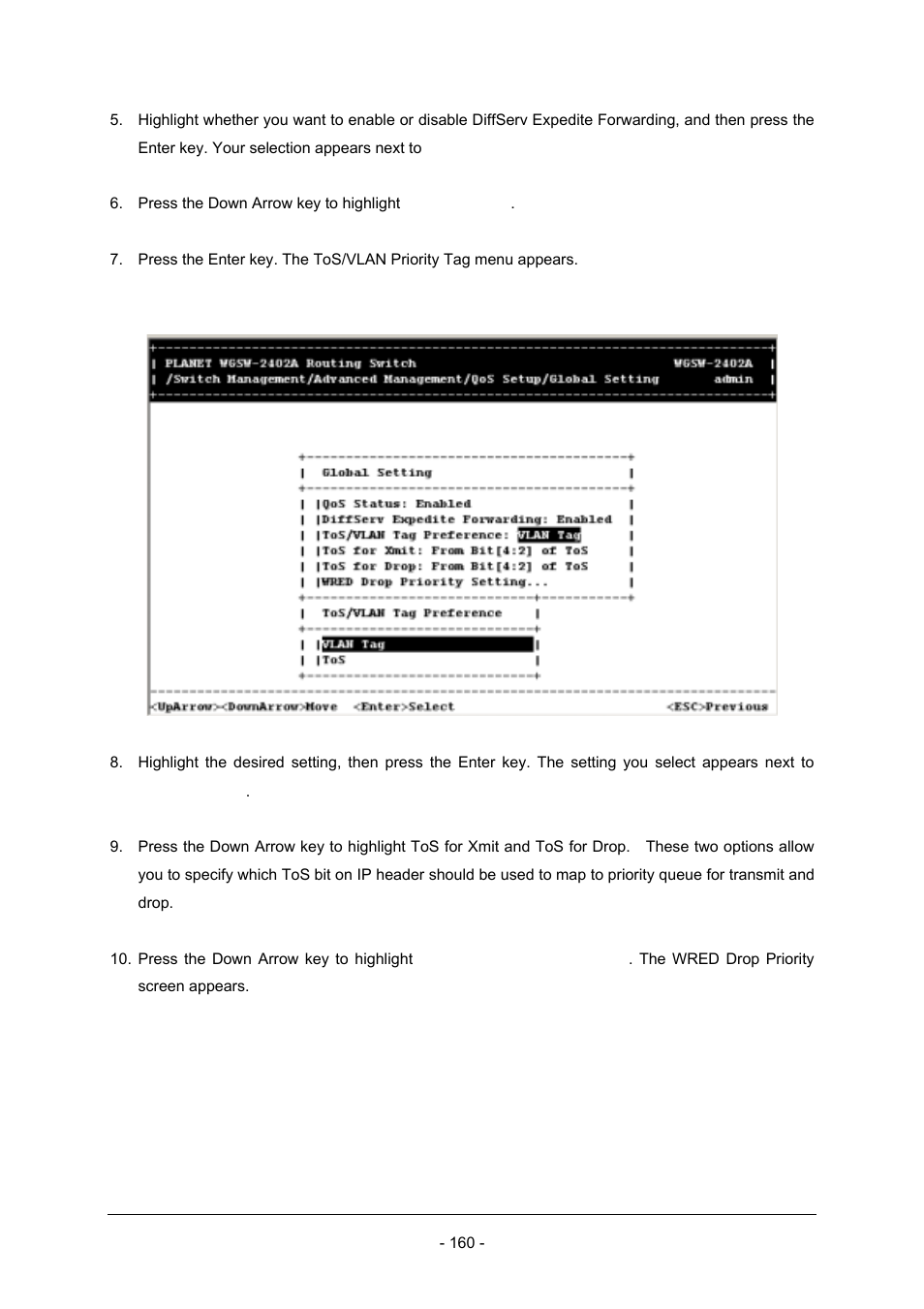 Planet Technology Planet Intelligent Gigabit Ethernet Stackable/Routing Switch WGSW-2402A User Manual | Page 168 / 285