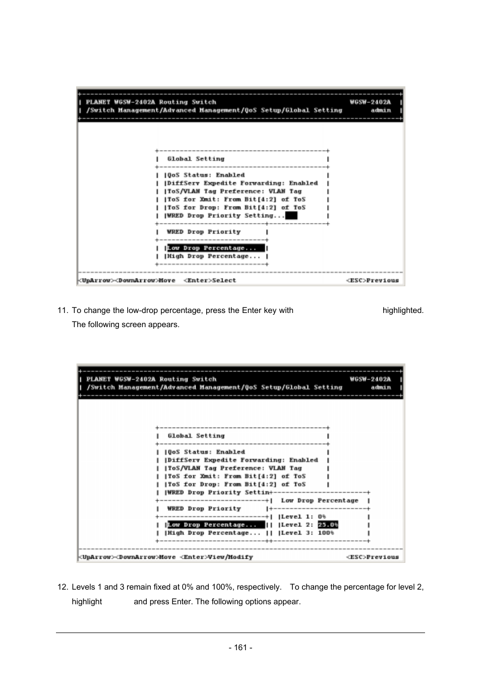 Planet Technology Planet Intelligent Gigabit Ethernet Stackable/Routing Switch WGSW-2402A User Manual | Page 169 / 285