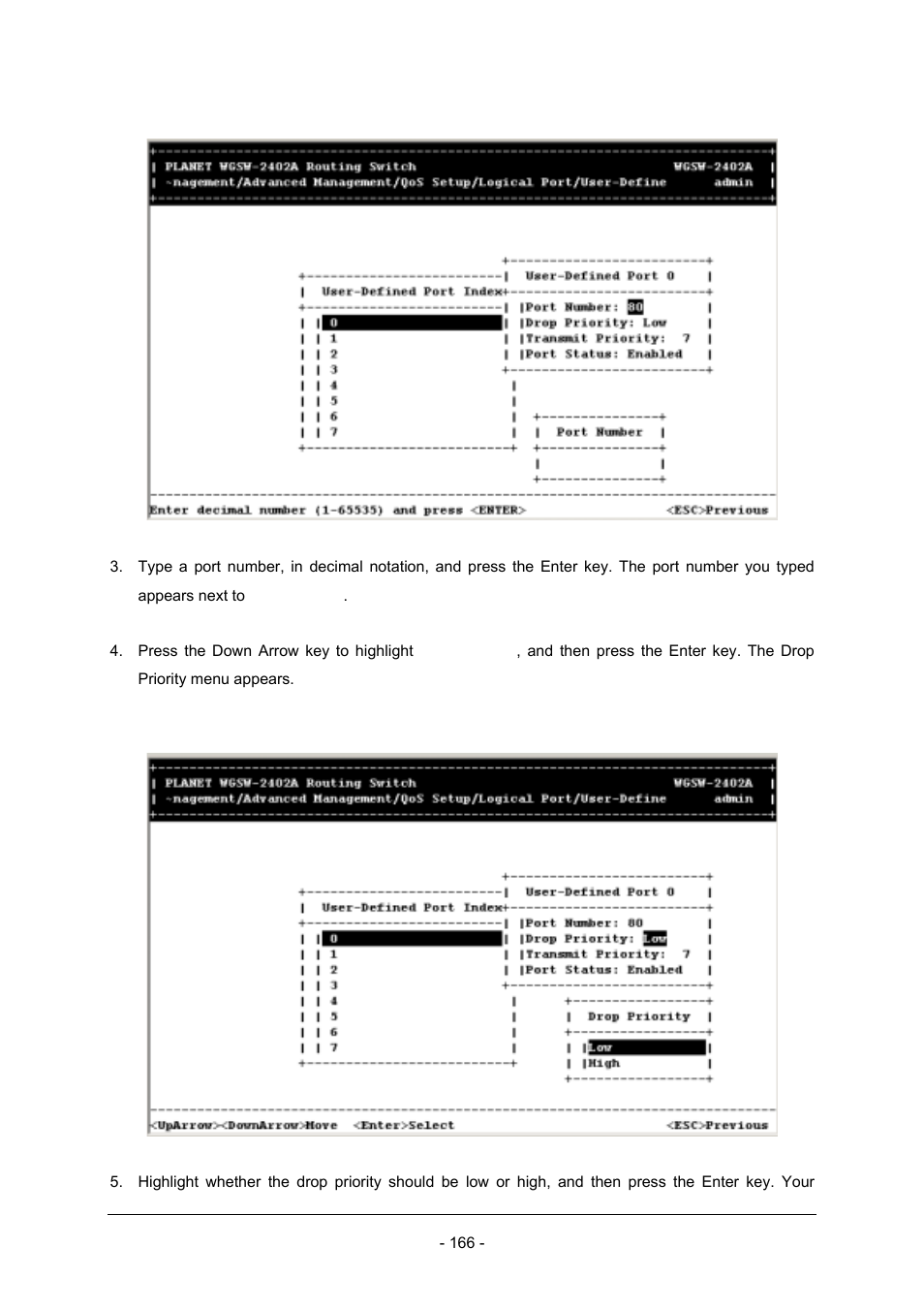 Planet Technology Planet Intelligent Gigabit Ethernet Stackable/Routing Switch WGSW-2402A User Manual | Page 174 / 285