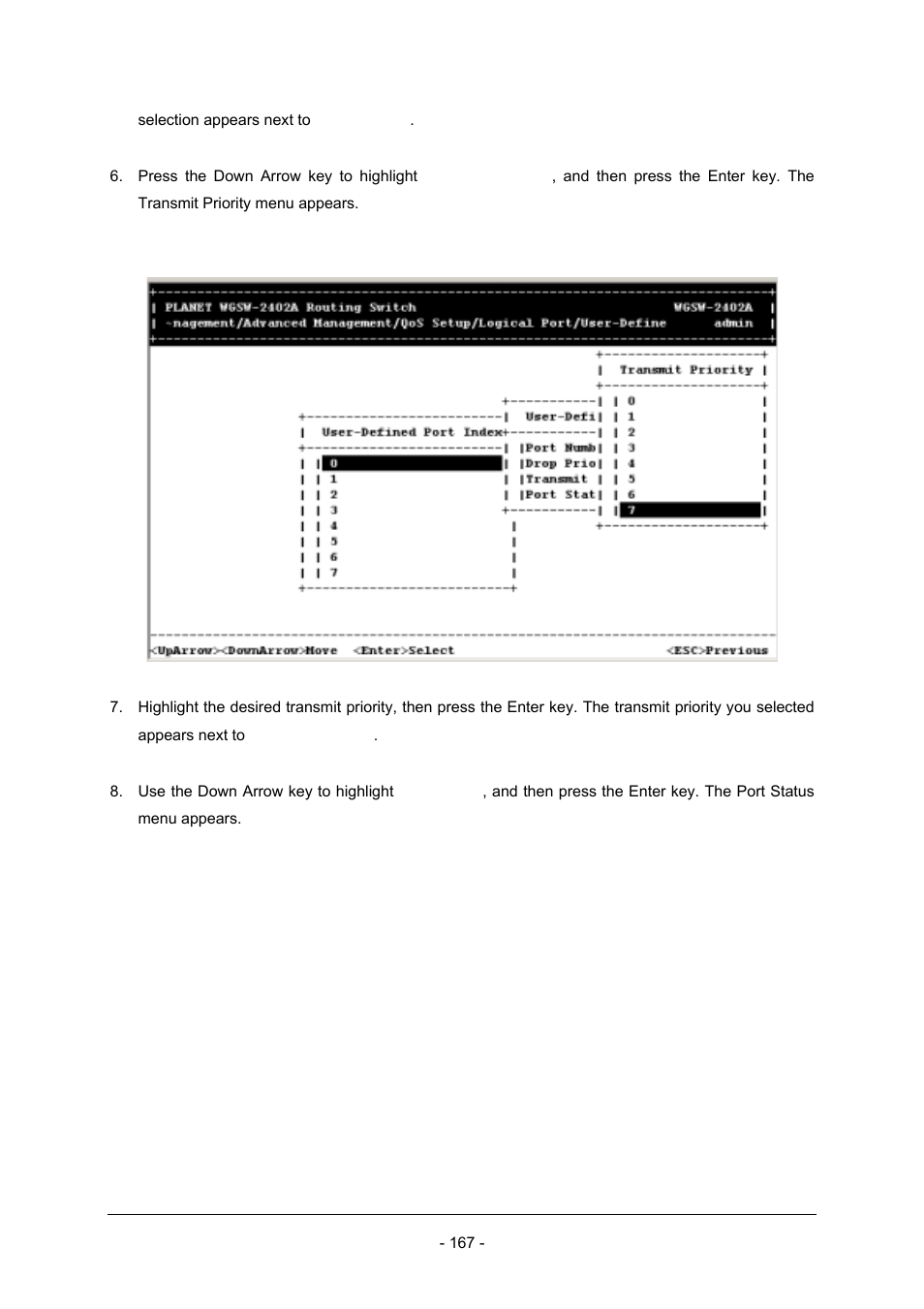 Planet Technology Planet Intelligent Gigabit Ethernet Stackable/Routing Switch WGSW-2402A User Manual | Page 175 / 285