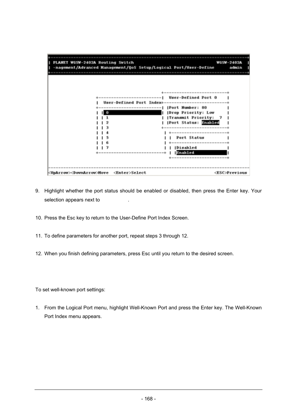 2 well-known port | Planet Technology Planet Intelligent Gigabit Ethernet Stackable/Routing Switch WGSW-2402A User Manual | Page 176 / 285